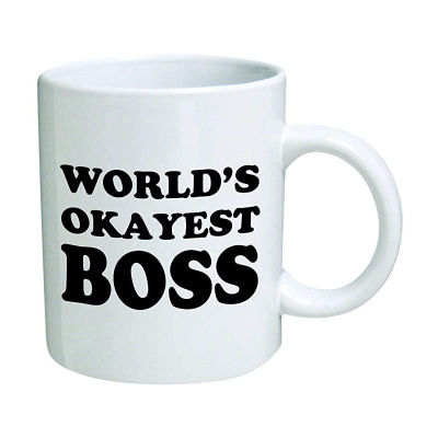 แก้วกาแฟ Okayest Boss ของโลก-แก้ว11ออนซ์-ของขวัญสำนักงานสร้างแรงบันดาลใจและสร้างแรงบันดาลใจที่ดี