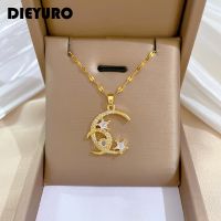 【DT】hot！ DIEYURO 316L Pendant Necklace New Trend Luxury Neck Chain Jewelry Collar