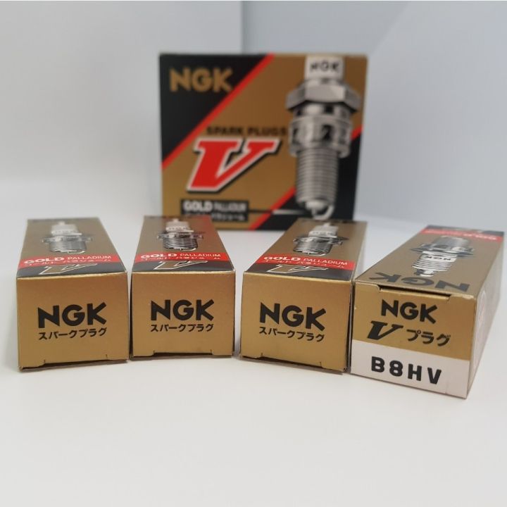 หัวเทียนเข็ม-ngk-v-gold-palladium-รุ่นgp1000-gp125-tr100-sanshiroซันชิโร่-แท้-ngk-spark-plug-made-in-japan-b8hs-br8hix