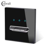 【cw】 COSWALL 1/2/3/4 Gang 2 Way Toggle / Passage Wall Switched Stair With Backlight Glass Panel 【hot】