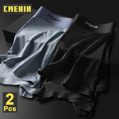 CMENIN MiiOW 2Pcs กางเกงในชายนักมวยเซ็กซี่ต้านเชื้อแบคทีเรีย Quick Dry Comfort ชุดชั้นในนักมวยกางเกงชั้นในนุ่มกางเกงขาสั้น Boxer For Man M1230