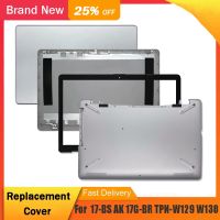 2023 ☆ ใหม่สำหรับ HP 17-BS 17-AK TPN-W129 17G-BR ชุด TPN-W130หน้าจอ LCD สำหรับแล็ปท็อปด้านหลังฝาด้านบนฝาปิดโน้ตบุคบานพับเคสด้านล่างฝาหลังสีเงิน