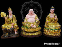 **พร้อมส่ง?** ชุดพระสถานธรรม ความสูง 16 นิ้ว งานเรซิ่นไต้หวันแปะทอง