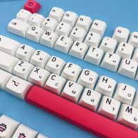 PBT Keycaps XDA Profile Personalized English/Russian Key Cap Dye Sublimation For Cherry MX 104/87/61 Mechanical Keyboard