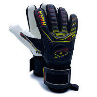 HARA Sport PRO-WEB ถุงมือผู้รักษาประตู ฟิงเกอร์เซฟถอดได้ ถุงมือประตู สีดำแดง รุ่น GL06