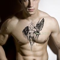 hot【DT】 Temporary Sticker cool eagle wing angel Fake Tatto Flash Tatoo Abdomen Arm tatouage for Woman Man