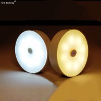 USB Rechargeable LED Night Light with Touch Press Switch Magnet Wall Sticker Cabinet Closet Lamp Emergency Bedroom Lights Night Lights