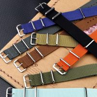 （Bar watchband）สายนาฬิกาสายนาฬิกา20มม. 22มม.,สายไนลอนที่ทนทานนาฬิกาเรโทรถักสายนาฬิกาสายนาฬิกาใยผ้าแบบทิ้งตัวสำหรับนาฬิกาทหาร