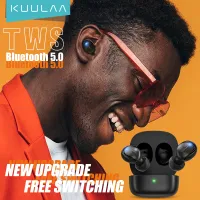 KUULAA หูฟังเกมมิ่งWireless Earbuds Bluetooth 5.0 หูฟังบลูทู ธ ไร้สาย TWS Fingerprint Touch Bluetooth Earphone Earbuds True Wireless Stereo Waterproof Earphones headphone wireless for IOS Xiaomi Oppo Realme Android