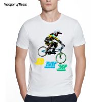 Funny Bmx Bicycle Design Cool Tees Cycling Print Man T-Shirt Summer Men Short Sleeve Sport Unisex Streetwear Top Tee