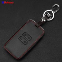 gthrrftdb jingyuqin 4 Buttons Hand-stitched leather Remote Car Case Cover Fob For Renault 2016 Kadjar Leather Remote Key Case Wallet