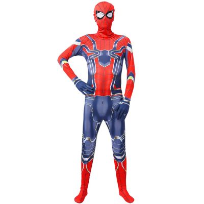 ชุดคอสเพลย์แมงมุมเหล็กสำหรับเด็ก1เรื่องบอดี้สูทซุปเปอร์ฮีโร่เดอร์แมนจากเรื่อง Disfraz Spiderman ชุดงานปาร์ตี้ฮาโลวีน