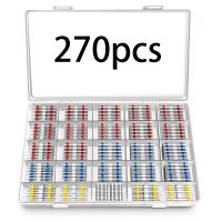 ┅☏∋ 120/270pcs Heat Shrink Butt Wire Connectors Waterproof Solder Joints Copper Electrical Terminals with Solder Sleeve