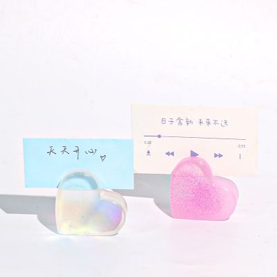 【CW】✑♙✓  Card Clip Silicone Mold Cement Office Decoration Business Holder Supports Molds