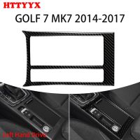 HTTYYX Carbon Fiber Car Interior Water Cup Panel Decoration For Golf 7 MK7 R GTI GTD R-Line TSI TDI 2013 2014 2015 2016 2017