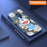 YIWESAN เคสสำหรับ Huawei Mate 20 Mate 20 Pro ลายการ์ตูนโดราเอมอนน่ารักบางมีน้ำค้างแข็งโปร่งใสแข็งขอบสี่เหลี่ยมกันกระแทกปลอกซิลิโคนคลุมทั้งหมดเคสนิ่มป้องกัน