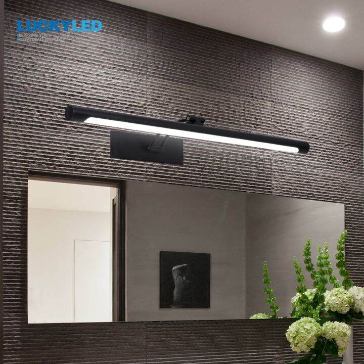 luckyled-modern-led-bathroom-lamp-mirror-light-12w-55cm-vintage-wall-lamp-black-silver-vanity-light-fixtures-sconce-wall-light