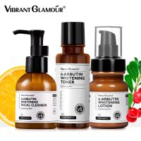 VIBRANT GLAMOUR α-Arbutin Whitening Sets Face Cleanser+ Toner+Lotion Niacinamide Bleaching Fade Dark Spot Melasma 3 ชิ้น