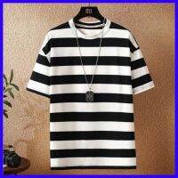 2022 new men half sleeve T-shirt stripe short-sleeved summer loose han edition tide leisure coat of mens clothes