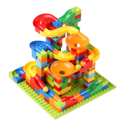 บล็อกบล็อกสไลด์สำหรับเด็กอนุภาคขนาดเล็กสำหรับเด็ก DIY ประกอบบล็อกอาคารสไลด์ ของเล่นเด็กปริศนา