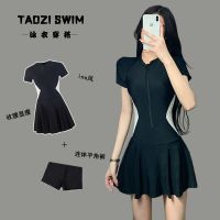 Summer one-piece swimsuit female high-end high school students professional slim waist students small chest 2023 new summer Korean version