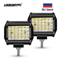 【CW】 ANMINGPU 12V 24V LED Bar Spot Flood Combo 4 7 Inch LED Work Light Bar for Off Road Truck 4x4 Atv Boat Car Barra LED Headlights