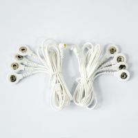 2 Pieces Jack 2.35mm Electrode Lead Wires 4-Snap 3.5mm TENS/EMS Unit