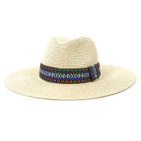 Mens Womens New Solid Casual Summer Beach Outdoor Seaside Sunscreen and Sunshade Fashion Big Brim Jazz Straw Hat