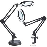 LED Magnifying Glass Clamp-on Table Lamp 6x Magnifier LampIlluminated Magnifier for Soldering Iron Repair Skincare Beauty Tool