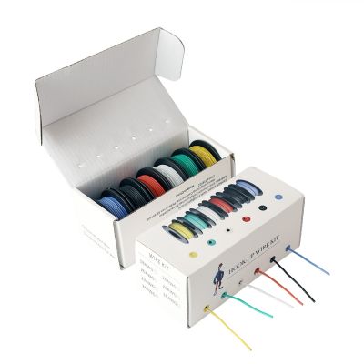 【hot】☼▥  42m/box electronic Stranded Wire AWG UL3132 Silicone Electrical Rubber Insulated Tinned 300V 6 Colors