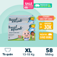 Combo 2 gói Thùng Tã Bỉm quần Rascal & Friend Cocomelon cho bé 13kg - 18kg