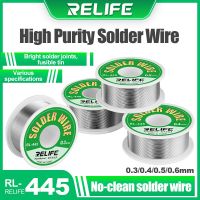 RELIFE RL-445 0.3/0.4/0.5/0.6mm High Purity Solder Wire Rosin Core Tin Wire Various Electronic Soldering Welding Weights 25g Wires Leads Adapters