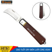Dao tuốt dây điện lưỡi cong Asaki AK-8601, dao rọc cáp, gọt vỏ dây điện