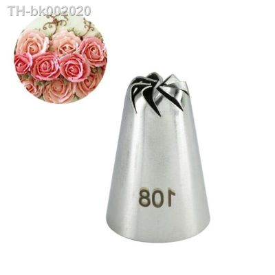 ✆∋❧ Russian Drop Rose Icing Piping Nozzles Stainless Steel Flower Mouth Cream Pastry Tips Nozzles Bag Cake Decorating tools