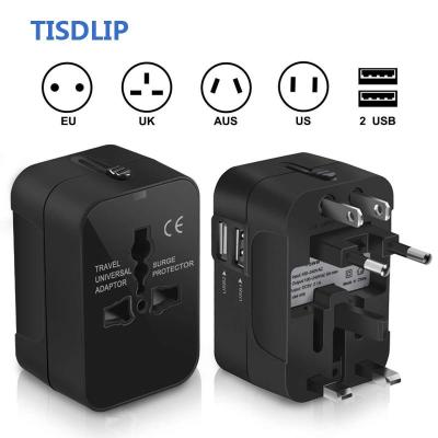 Adapter Power Socket Adapter Universal Charger All-In-One International Plug Adapter Worldwide for US(สีขขาว)