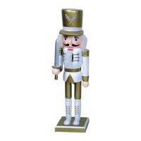 12นิ้วไม้ Nutcracker เครื่องประดับทหาร King Figurine Puppet ของเล่นตกแต่งคริสต์มาส Holiday Home Decor New Year