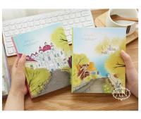 《   CYUCHEN KK 》สมุดโน๊ตสีเกาหลี Kawaii นักเรียนเขียน Notepad Drawing Planner Scrapbooking Thick Book