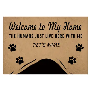 Custom Doormat Personalized giftsText Name Pet Dog Cat Photo No