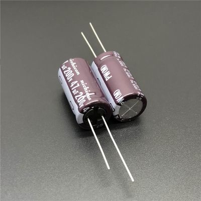 5pcs/50pcs 47uF 200V NICHICON PW Series 12.5x25mm Low Impedance Long Life 200V47uF Aluminum Electrolytic capacitor