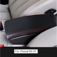 สำหรับ Volkswagen Passat B6 ( 2005-2009) Passat B7 (2010-2016) ไมโครไฟเบอร์หนัง Center Armrest รถอุปกรณ์เสริมภายใน