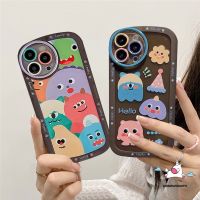 [On1ine 3C Digital} เคสสำหรับ Samsung A12 A04s A23 A52 A13 A50 A52s A31 A32 A50s A53 A03s A11 A02s A72 A20 A51 A30s A33 A22 5G M22 A20s F22ลายการ์ตูนน่ารักกราฟฟิตี้สัตว์ประหลาดตัวน้อยปกเลนส์ทรงกลม