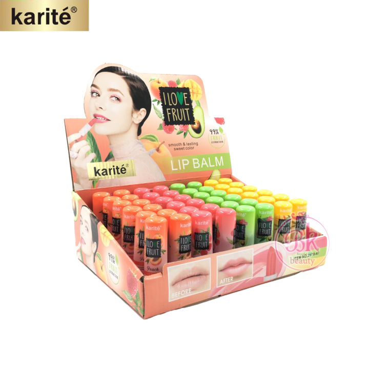 karite-ลิปบาล์ม-ลิปมัน-ลิปมันเปลี่ยนสี-หอมกลิ่นผลไม้-บำรุงริมฝีปาก-ไม่ให้แห้ง-ไม่ลอกเป็นคราบ-สีสวยหวาน-ลิปมันกลิ่นผลไม้