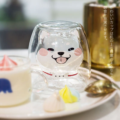 Shiba Double Wall Mug Heat Insulation Glasses Mugs Cute Dog Cup Creative Drinkware Coffee Water Milk Household Cups Gift Animal