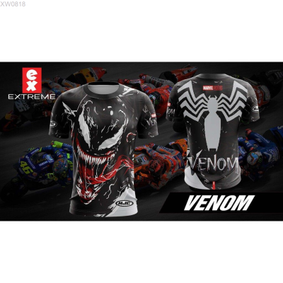 2023 NEW 2023 (สต็อกเพียงพอ) marvel2023 venom2023 hjc design sublimation T SHIRT mens summerคุณภาพสูง size:S-5XL