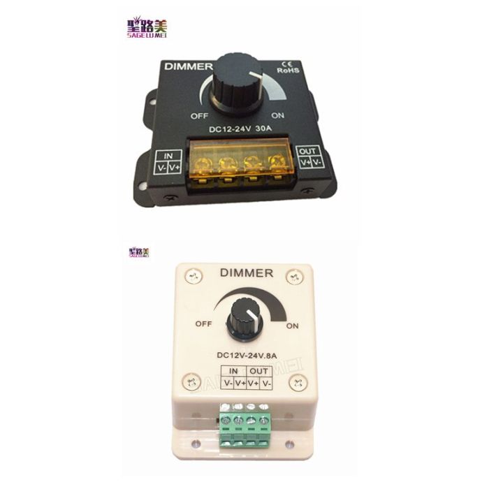 worth-buy-dc12v-24v-led-dimmer-8a-96w-360w-โคมไฟปรับแสงแถบไฟ-driver-เดี่ยวสีแอลอีดี-controller-5050-3528เทป