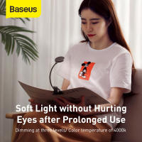 Baseus Table Light USB Rechargeable Clip-On LED Desk Lamp Flexible Mini Night Light Reading Lamp for Book Travel Bedroom Light
