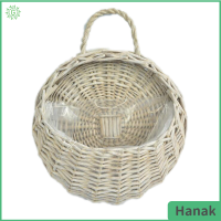 กระถางดอกไม้พืชต้นไม้แขวนผนัง Hanak ตะกร้าสานการตกแต่งบ้านตะกร้าหวาย