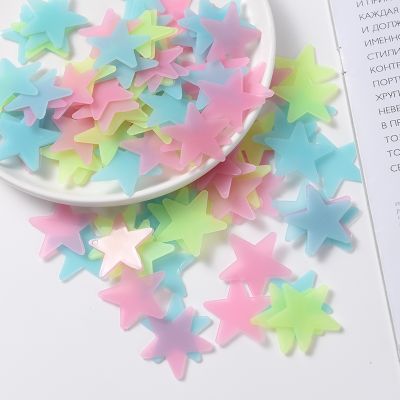 ✑✠ 100pcs Wall Stickers Decal Glow In The Dark Baby Kids Bedroom Home Decor Color Stars Luminous Fluorescent Wall Stickers Decal
