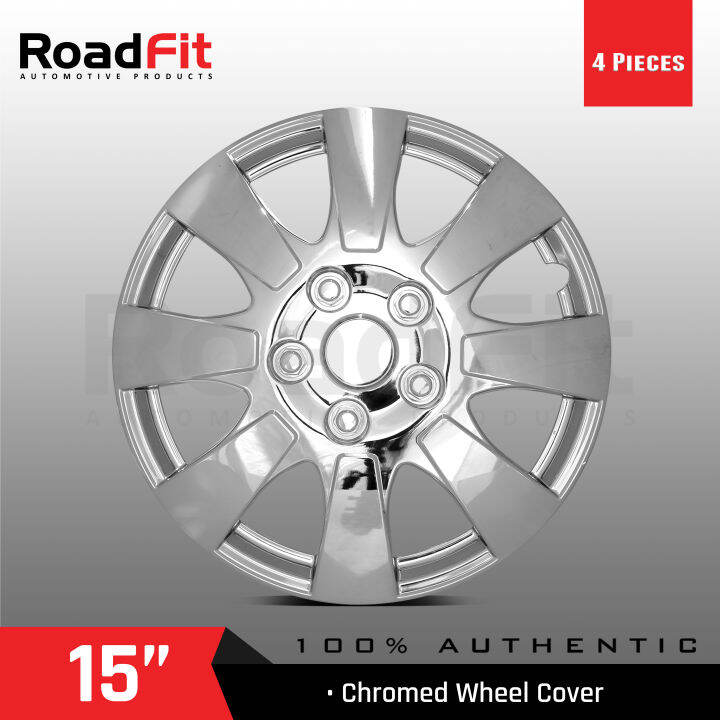 ABS Wheel Rim Cover, 15 Inches, Chromed Wheel Cover, Retention Ring, 4