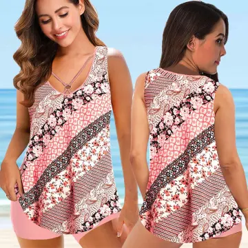 2023 Women's Swimwear Tankini 2 Piece large Size Swimsuit 2 Piece Printing bikini  Big Busts Fruit Padded Bathing Suits Sports